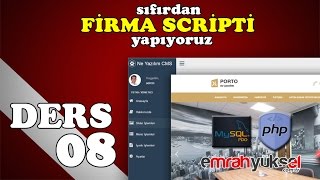 84-Php Dersleri - B�l�m 08- Pdo Y�netim Panelli Porto Firma Scripti Mysql veri �ekme-02